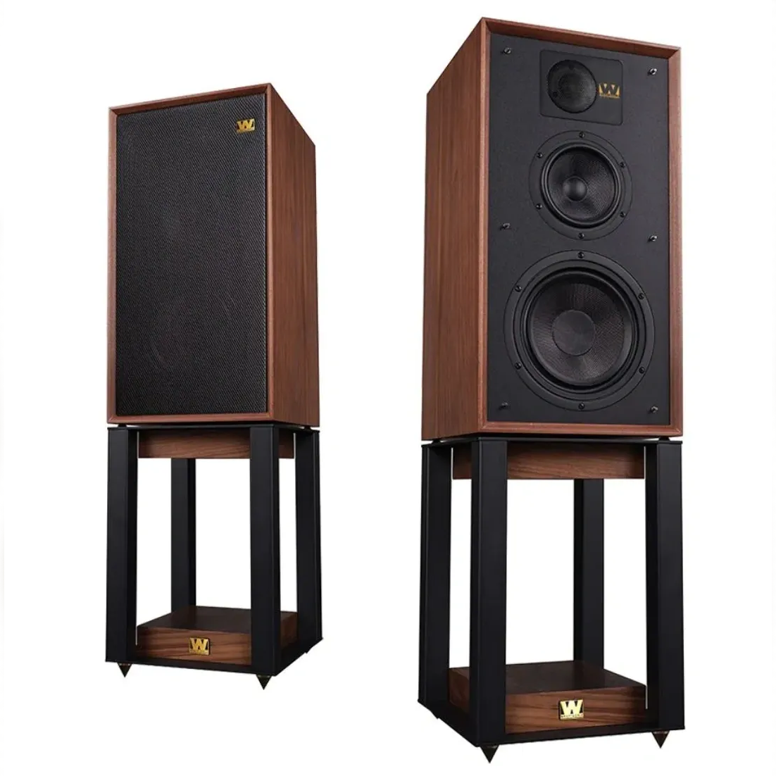 Wharfedale Linton Heritage Standmount Speakers with Matching Stands
